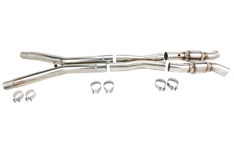 Kooks 3" SS GREEN Catted X-Pipe. 2005-2008 Corvette 6.0L/6.2L Connects to OEM. — 21603301