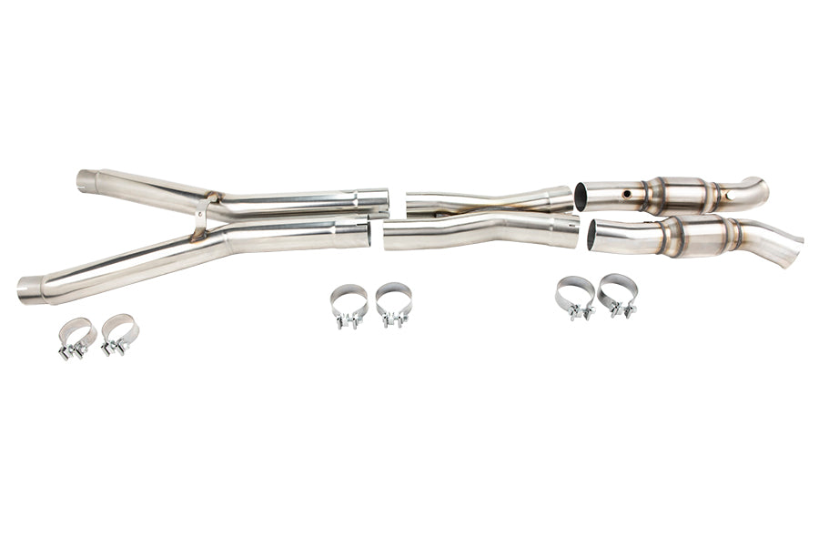 Kooks 3" SS GREEN Catted X-Pipe. 2009-2013 Corvette 6.2L. Connects to OEM. — 21603311