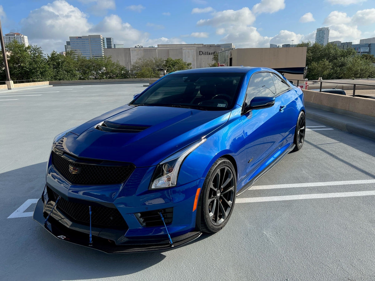 Carbon Fiber Front Wind Splitter-2016-2019 Cadillac ATS-V (with Carbon Package)