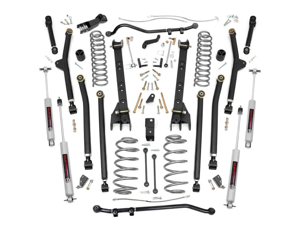 Rough Country 6 Inch Lift Kit | Long Arm | Jeep Wrangler Unlimited 4WD (2004-2006)