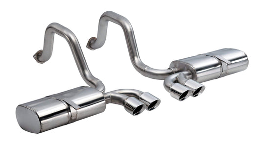 CORSA Sport 2.5 in Axle-Back 3.5 in Twin Tips for 1997-2004 Chevrolet Corvette C5 5.7L V8 (14111)