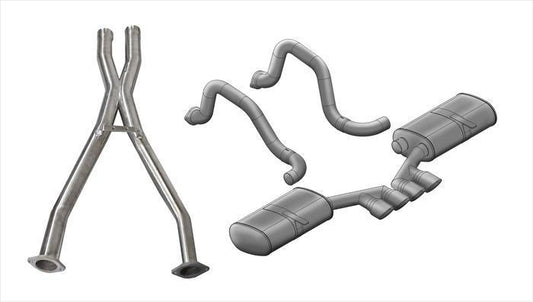 CORSA Sport 2.5 in Cat-Back 3.5 in Tigershark Tips for 1997-2004 Chevrolet Corvette C5 5.7L V8 (14139CB)
