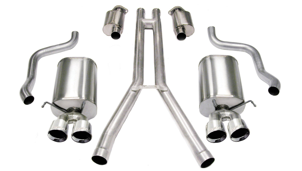 CORSA Sport 2.5 in Cat-Back DRE 3.5 in Twin Tips for 2004-2008 Cadillac XLR 4.6L (14156)