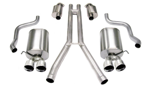 CORSA Sport 2.5 in Cat-Back DRE 3.5 in Twin Tips for 2004-2008 Cadillac XLR 4.6L (14156)