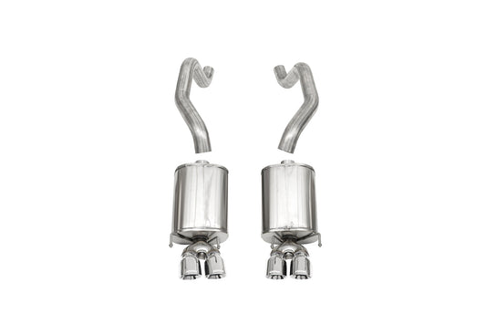 CORSA Xtreme, Sport 2.5 in Axle-Back 3.5 in Twin Tips for 2008 Chevrolet Corvette C6 6.2L V8 - Manual Transmission (14469)
