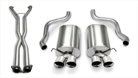 CORSA Xtreme, Sport 2.5 in Cat-Back 3.5 in Twin Tips for 2009-2013 Chevrolet Corvette C6 6.2L V8 LS3 (14470CB)