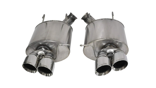 CORSA Sport 3.0 in Axle-Back 4.0 in Twin Tips for 2013-2014 Ford Mustang Shelby GT500 5.8L V8 (14321)