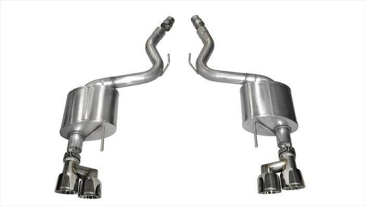 CORSA Sport 3.0 in Axle-Back 4.0 in Twin Tips for 2015-2017 Ford Mustang GT 5.0L V8 - Fastback (14334)