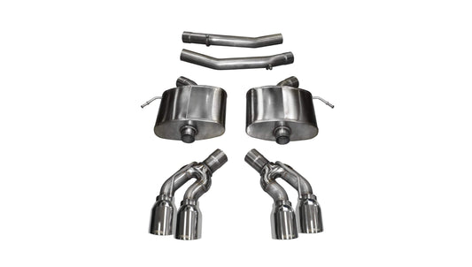 CORSA Xtreme, Sport 2.75 in Axle-Back 4.0 in Twin Tips for 2016-2019 Cadillac CTS-V 6.2L V8 - Sedan (14358)