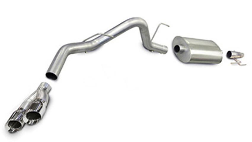CORSA Sport 3.0 in Cat-Back 4.0 Twin Tips for 2011-2014 Ford F-150 EcoBoost 3.5L V6 - 163.1" Wheelbase (14392)