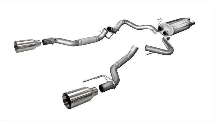 CORSA Sport 3.0 in Cat-Back 5.0 in Single Tips for 2017-2020 Ford F-150 Raptor EcoBoost 3.5L Turbo - Super Cab 133" Wheelbase (14397)