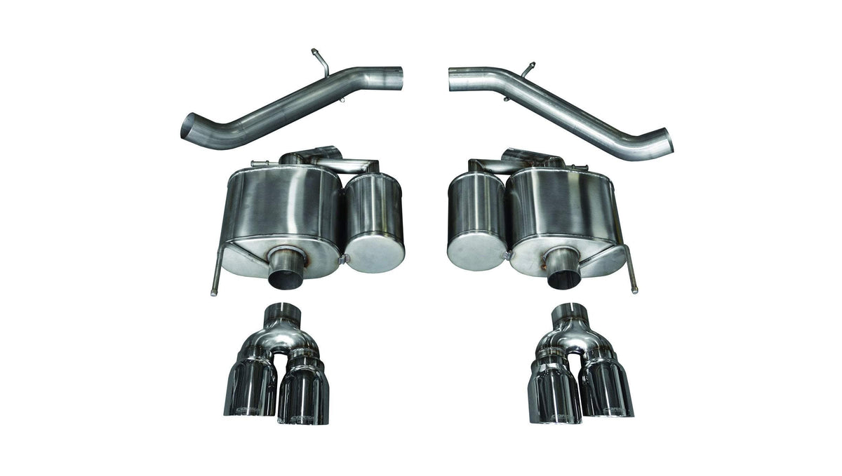 CORSA Sport 3.0 in Axle-Back 4.0 in Twin Tips for 2016-2019 Cadillac ATS-V, 3.6L V6 Turbo (14478)