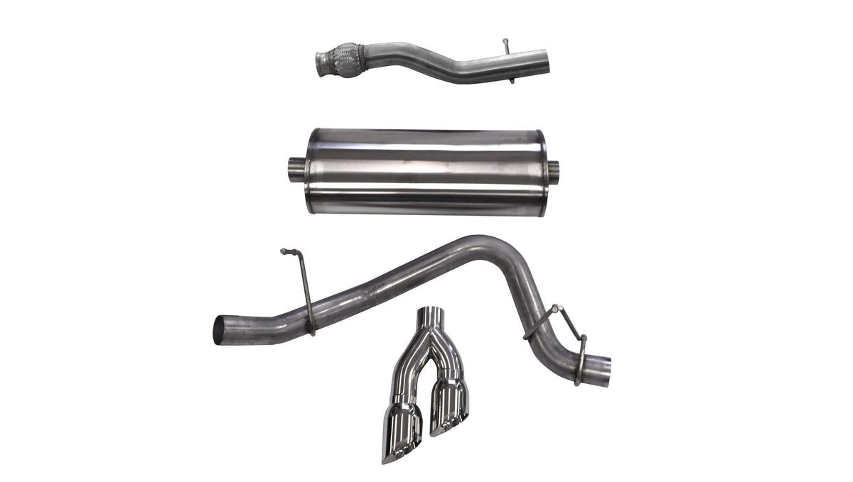 CORSA Sport 3.0 in Cat-Back 4.0 in Twin Tips for 2015-2020 Chevrolet Suburban 5.3L V8 (14748)