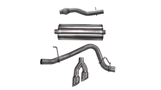 CORSA Sport 3.0 in Cat-Back 4.0 in Twin Tips for 2015-2020 Chevrolet Suburban 5.3L V8 (14748)