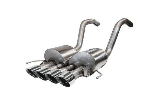 CORSA Valved 2.75 in Axle-Back 4.5 in Quad Tips for 2015-2019 Chevrolet Corvette C7 Z06 6.2L V8 (With Factory NPP) (14777)