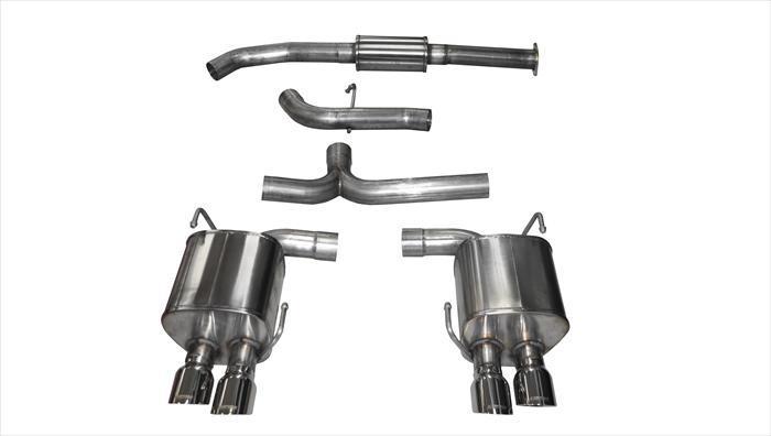 CORSA Sport 3.0 in Cat-Back 3.5 in Twin Tips for 2015-2021 Subaru WRX 2.0L Turbo (14857)