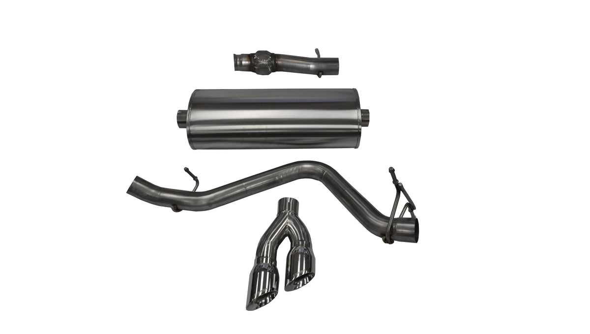 CORSA Sport 3.0 in Cat-Back SSE 4.0 in Twin Tips for 2014-2019c Chevrolet Silverado 1500 5.3L V8 - Regular Cab/Standard Bed 119" Wheelbase (14871)