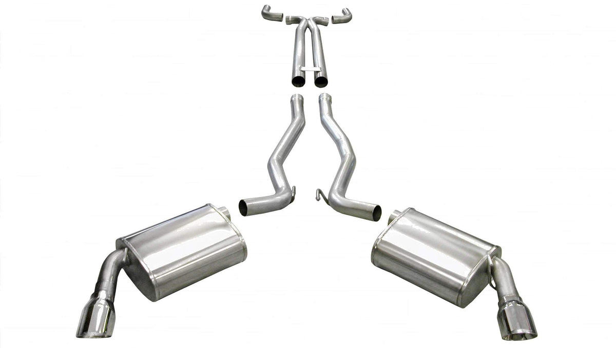 CORSA Sport Cat-Back 4.0 in Single Tips for 2010-2015 Chevrolet Camaro SS 6.2L V8 - Coupe - Manual Transmission without Factory Ground Effects (14951)