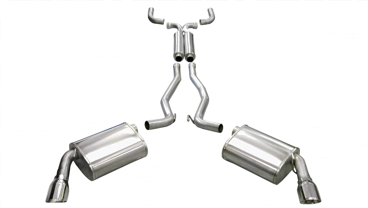 CORSA Sport 2.5" Cat-Back DRE 4.0 in Single Tips for 2010-2015 Chevrolet Camaro RS 3.6L V6 - Coupe (14953)