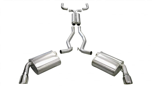 CORSA Sport 2.5" Cat-Back DRE 4.0 in Single Tips for 2010-2015 Chevrolet Camaro RS 3.6L V6 - Coupe (14953)