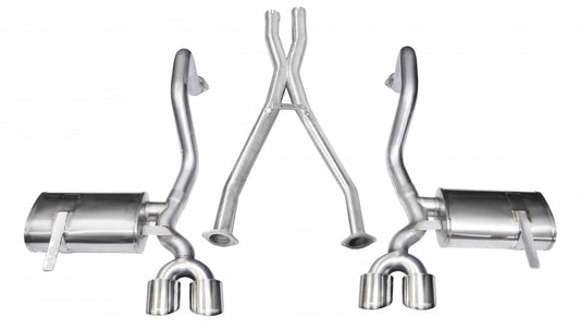 CORSA Xtreme 2.5 in Cat-Back 4.0 in Twin Tips for 1997-2004 Chevrolet Corvette C5 5.7L V8 (14962)