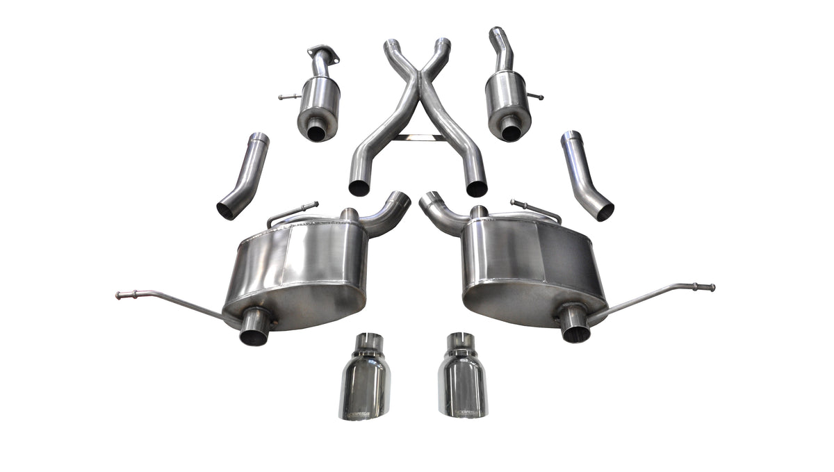 CORSA Sport 2.5 in Cat-Back 4.5 in Single Tips for 2011-2021 Jeep Grand Cherokee 3.6L V6 (14980)