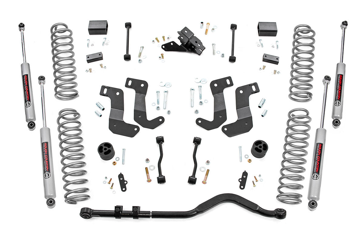 Rough Country 3.5 Inch Lift Kit | C/A Drop | 4-Door | EcoDiesel | Jeep Wrangler Unlimited (20-23)