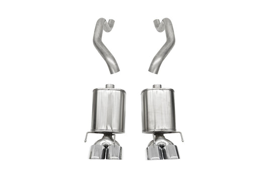 CORSA Xtreme, Sport 2.5 in Axle-Back 4.5 in Twin Tips for 2008 Chevrolet Corvette C6 6.2L V8 - Manual Transmission (21010)