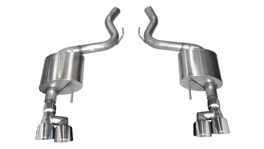 CORSA Sport, Touring 3.0 in Axle-Back 4.0 in Twin Tips for 2018-2023 Ford Mustang GT 5.0L V8 - Fastback (No Valves) (21039)