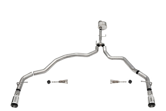 CORSA Xtreme 3.0 in Cat-Back Dual Rear Exit for 2021-2024 Ford F-150 5.0L V8 - Regular Cab with 6.5 FT Bed 122.8" Wheelbase (21143)
