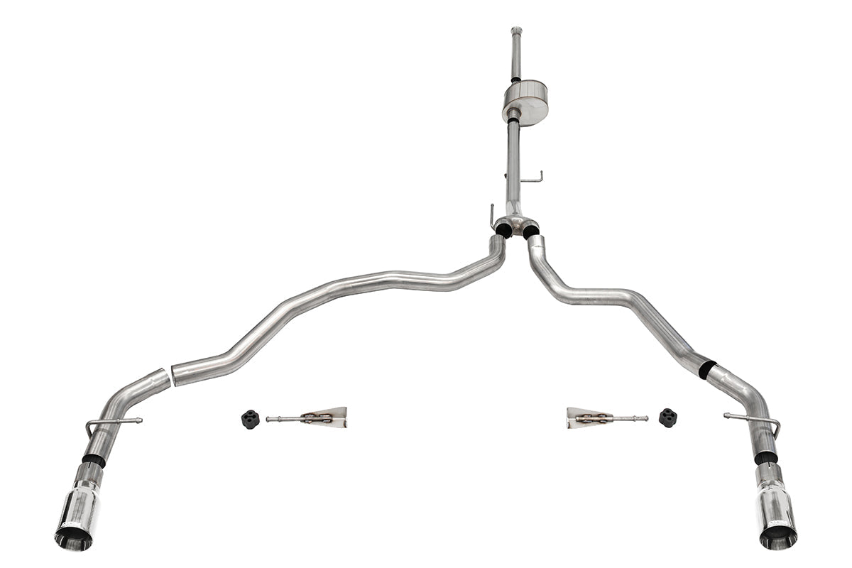 CORSA Xtreme, Sport 3.0 in Cat-Back Dual Rear Exit for 2021-2024 Ford F-150 5.0L V8 - SuperCrew with 6.5 FT Bed 157.2" Wheelbase (21152)
