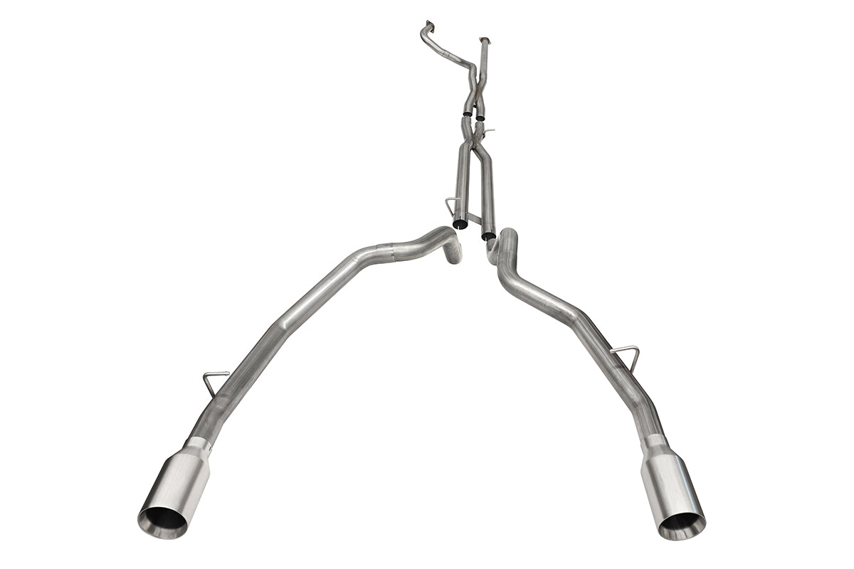CORSA Muffler Delete 3.0 in Cat-Back DRE 5.0 in Single Tips for 2021-2024 Dodge RAM TRX 1500 6.2L V8 - Crew Cab with 5 FT 7 IN Bed 145.1" Wheelbase (21190)