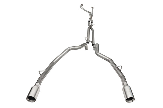 CORSA Muffler Delete 3.0 in Cat-Back DRE 5.0 in Single Tips for 2021-2024 Dodge RAM TRX 1500 6.2L V8 - Crew Cab with 5 FT 7 IN Bed 145.1" Wheelbase (21190)