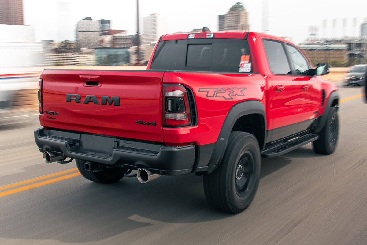CORSA Muffler Delete 3.0 in Cat-Back DRE 5.0 in Single Tips for 2021-2024 Dodge RAM TRX 1500 6.2L V8 - Crew Cab with 5 FT 7 IN Bed 145.1" Wheelbase (21190)