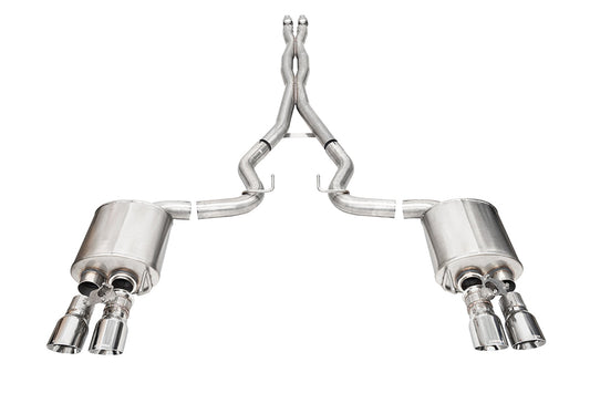 CORSA Xtreme Valved 3.0 in Cat-Back 4.0 in Slash Tips for 2024 Ford Mustang GT 5.0L V8 - Fastback (21259)
