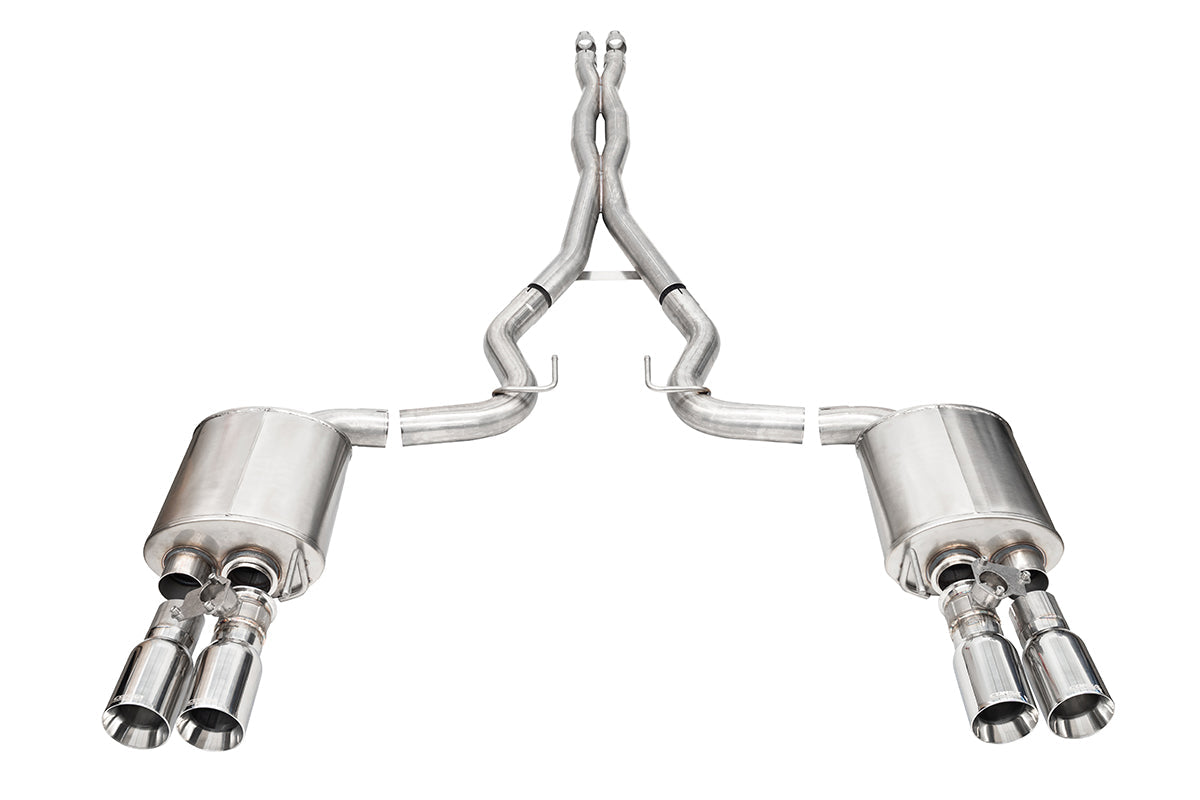 CORSA Xtreme Valved 3.0 in Cat-Back 4.0 in Straight Tips for 2024 Ford Mustang GT 5.0L V8 - Fastback (21260)