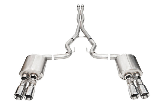 CORSA Xtreme Valved 3.0 in Cat-Back 4.0 in Straight Tips for 2024 Ford Mustang GT 5.0L V8 - Fastback (21260)