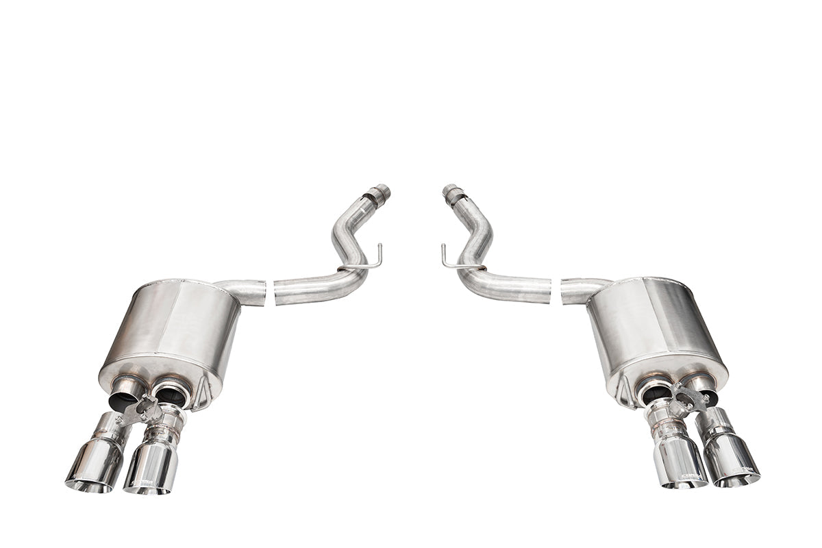 CORSA Sport Valved 3.0 in Axle-Back 4.0 in Slash Tips for 2024 Ford Mustang GT 5.0L V8 - Fastback (21261)