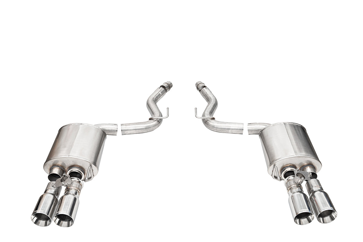 CORSA Sport Valved 3.0 in Axle-Back 4.0 in Straight Tips for 2024 Ford Mustang GT 5.0L V8 - Fastback (21262)