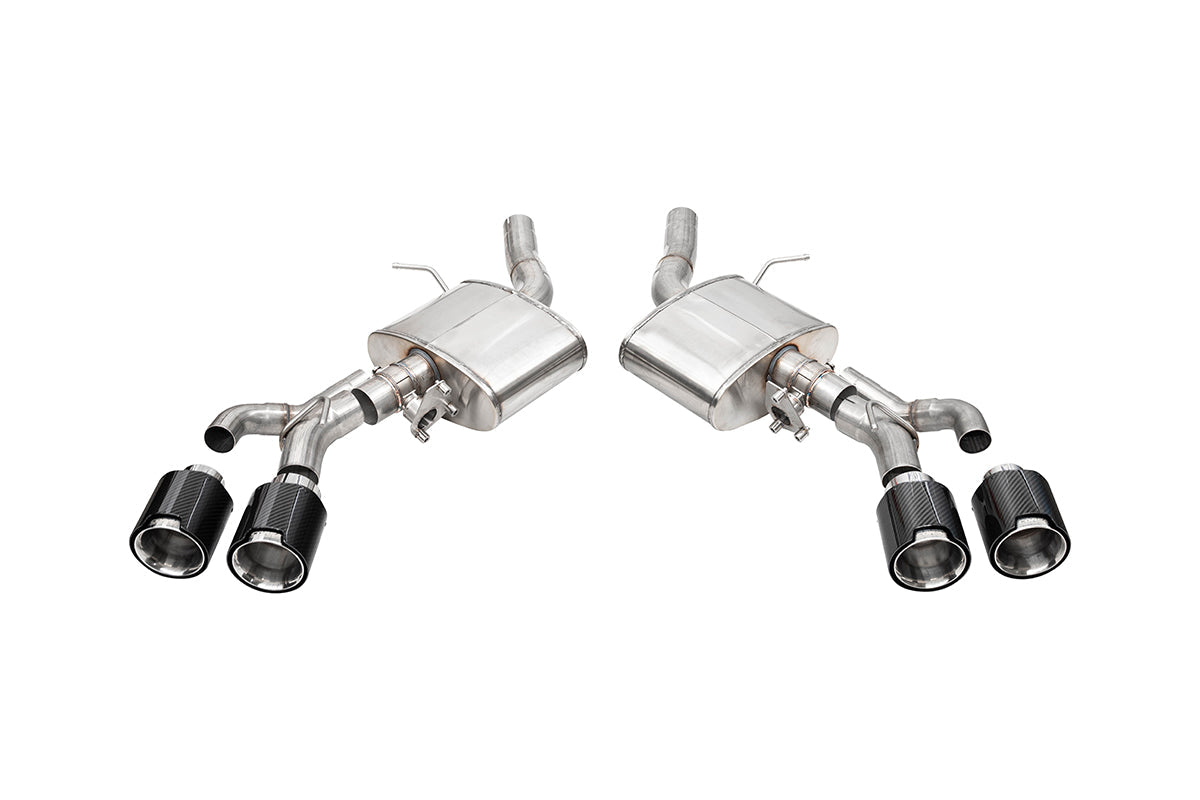 CORSA Sport Valved 3.0 in Axle-Back 4.5 in Carbon Fiber Twin Tips for 2024 Cadillac CT4-V Blackwing 3.6L Twin Turbo V6 (21319CF)