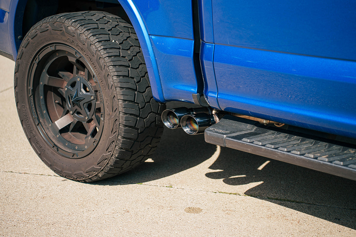 CORSA Xtreme 3.0 in Cat-Back Front of Tire Exit for 2015-2020 Ford F-150 5.0L V8 - SuperCrew with 6.5 FT Bed 157" Wheelbase (21332)