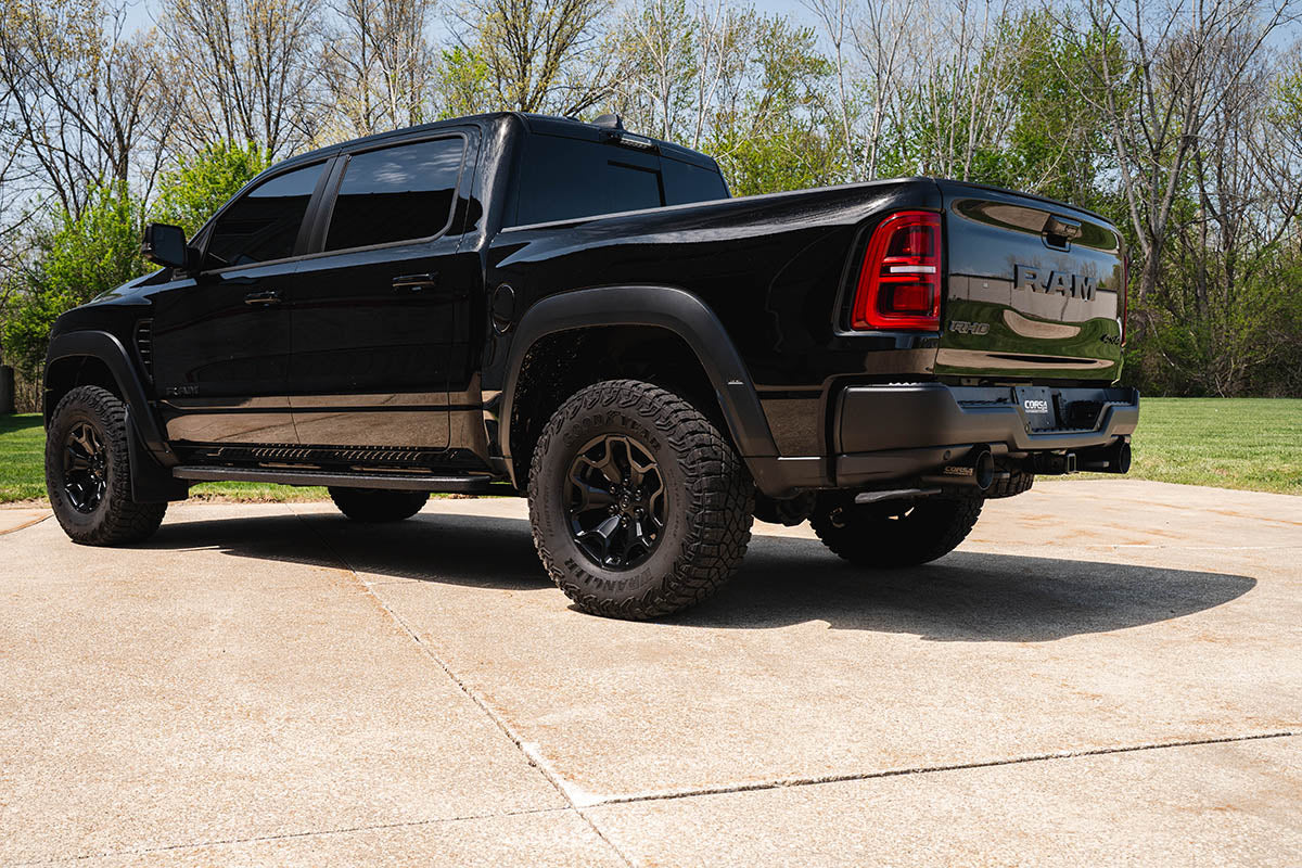 CORSA Sport Cat-Back DRE 5.0 in Single Tips for 2025+ Dodge RAM 1500 RHO - Crew Cab Short Bed, 5' 7" Box 144.5" Wheelbase (21389)