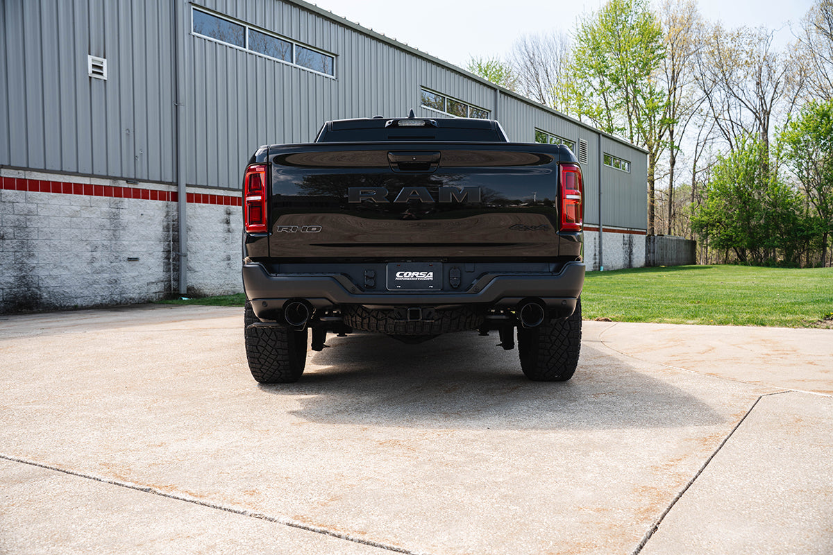 CORSA Sport Cat-Back DRE 5.0 in Single Tips for 2025+ Dodge RAM 1500 RHO - Crew Cab Short Bed, 5' 7" Box 144.5" Wheelbase (21389)