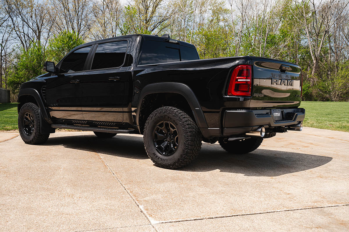 CORSA Sport Cat-Back DRE 5.0 in Single Tips for 2025+ Dodge RAM 1500 RHO - Crew Cab Short Bed, 5' 7" Box 144.5" Wheelbase (21389)