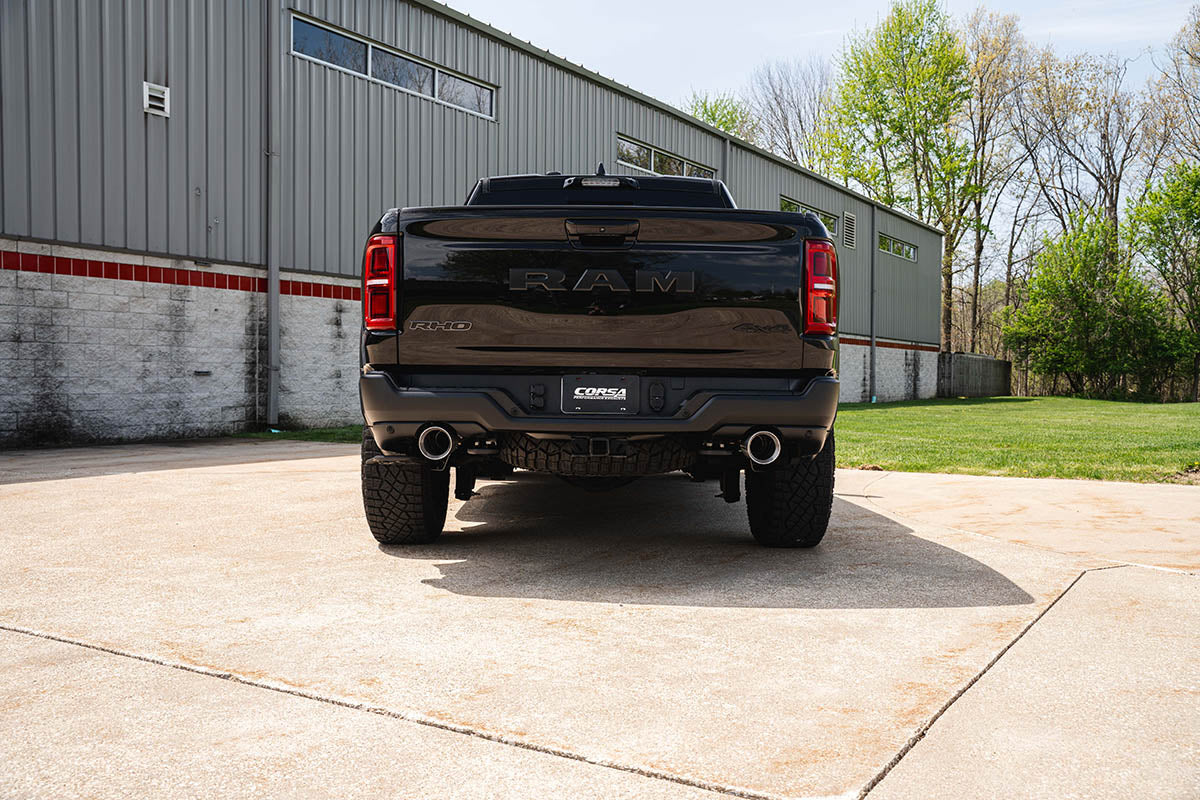 CORSA Sport Cat-Back DRE 5.0 in Single Tips for 2025+ Dodge RAM 1500 RHO - Crew Cab Short Bed, 5' 7" Box 144.5" Wheelbase (21389)