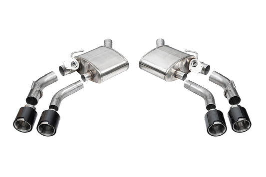 CORSA Valved Axle-Back 4.5 in Carbon Fiber Quad Tips for 2017-2024 Chevrolet Camaro ZL1 6.2L V8 (21789CF)
