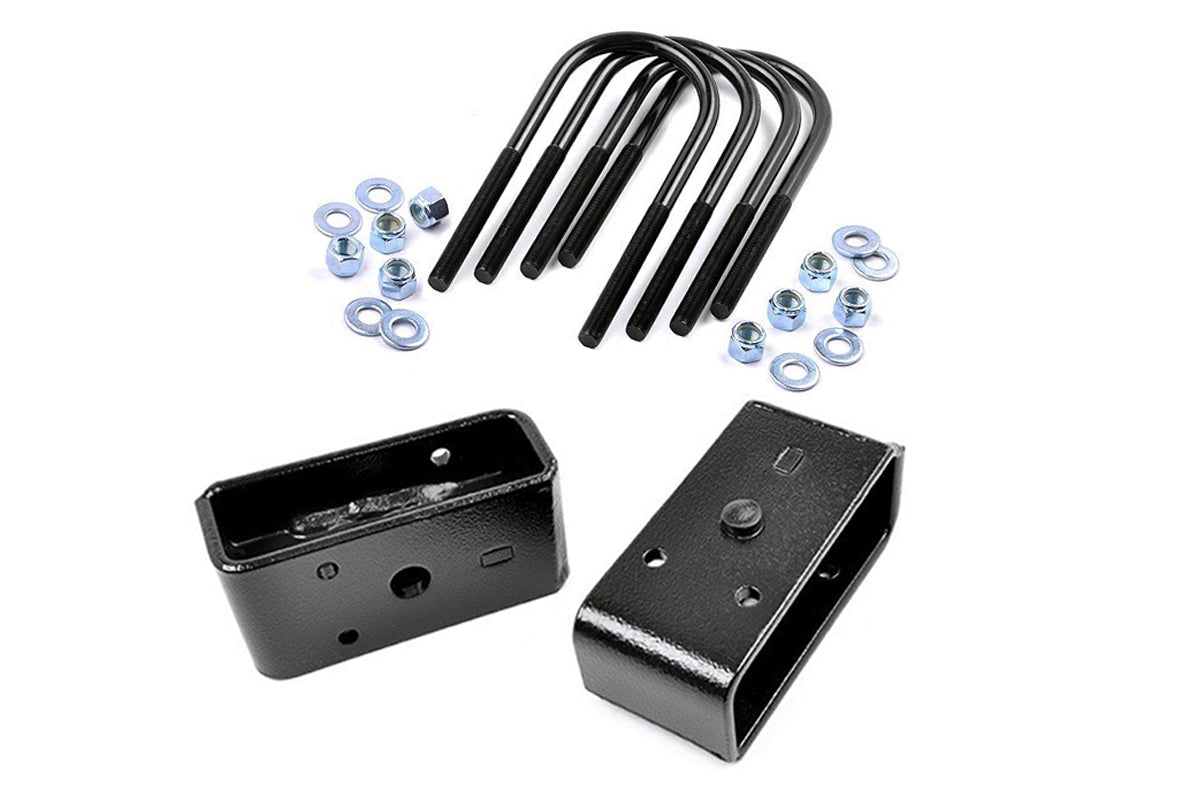 Rough Country 2 Inch Block & U-Bolt Kit | Ford F-250 Super Duty 2WD/4WD (2011-2016)