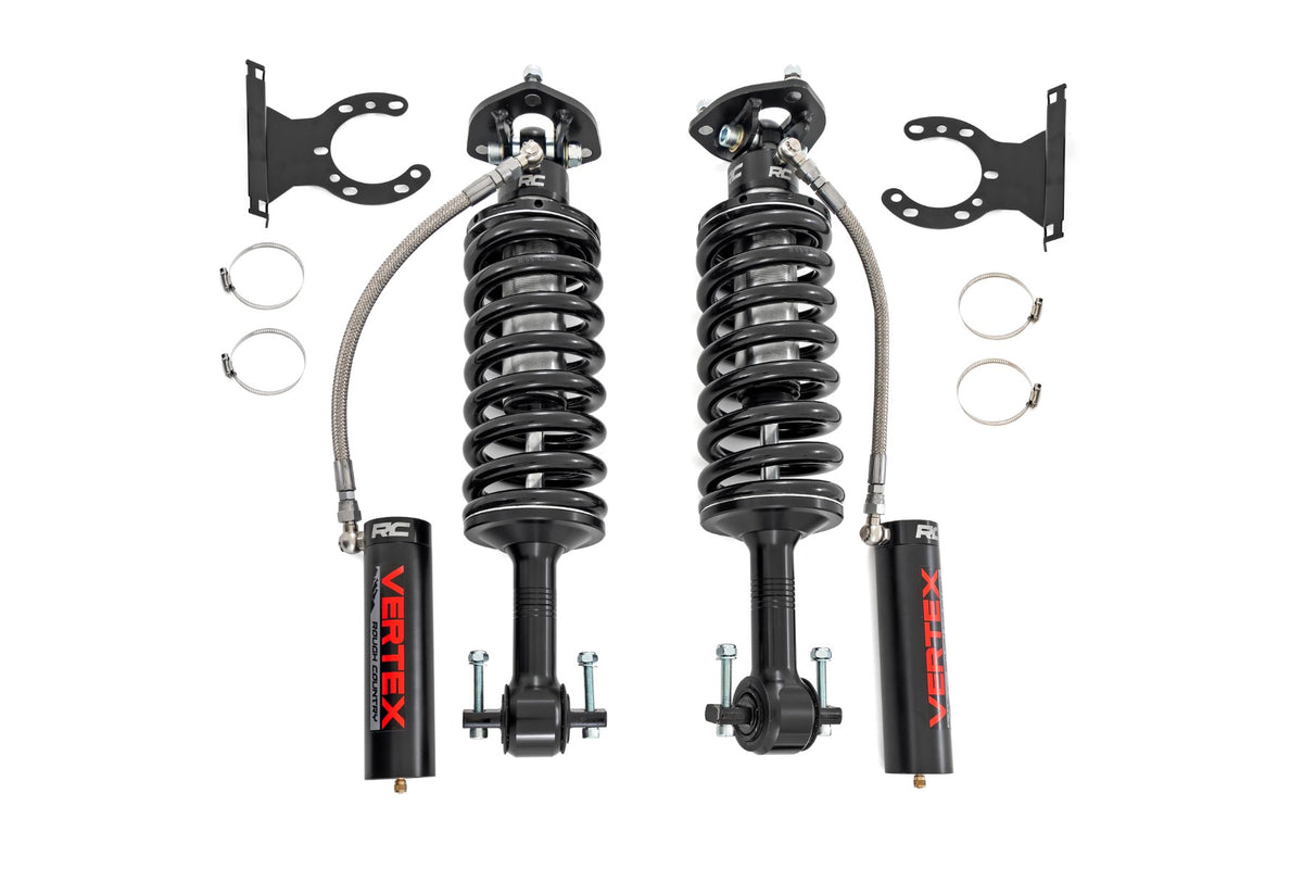 Rough Country Vertex 2.5 Remote Reservoir Leveling Coilovers | 2 Inch | Ford F-150 (14-26)