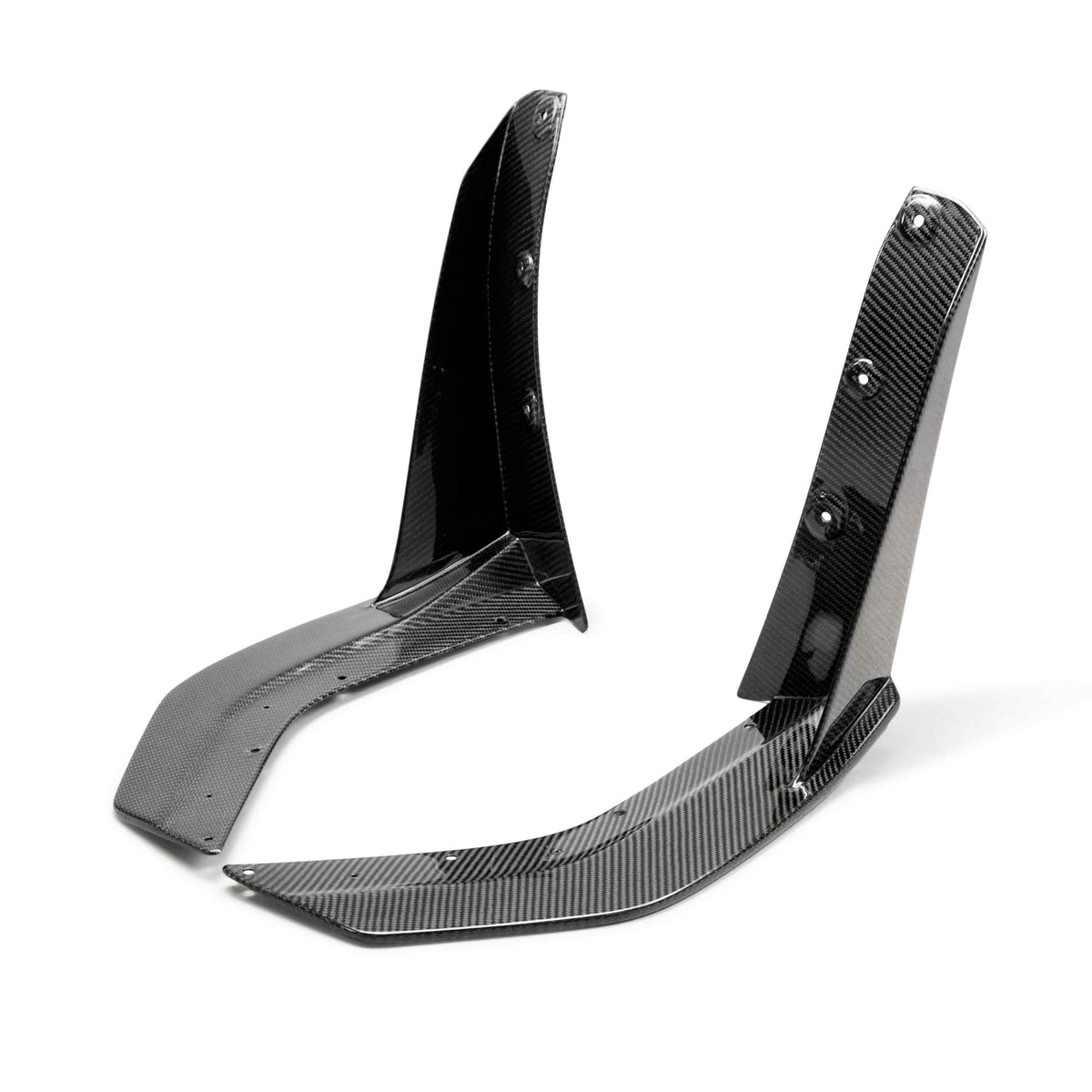 Anderson Composites Carbon fiber front splitter wickers for 2020-2022 Ford Mustang Shelby GT500