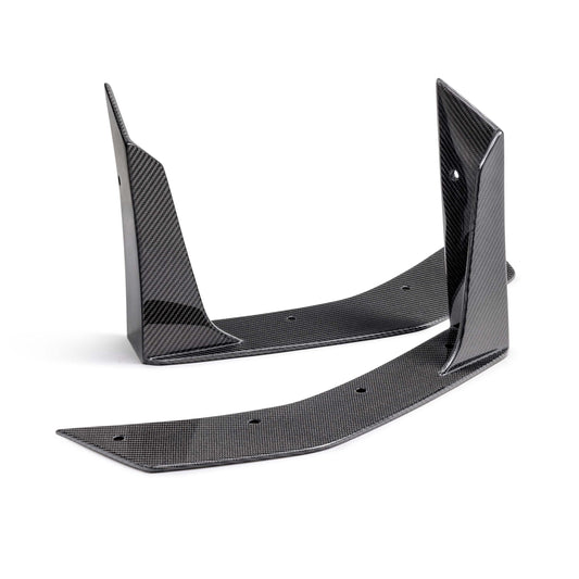 Anderson Composites Type-GT5 carbon fiber front splitter wickers for 2024-2026 Ford Mustang